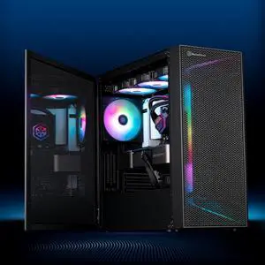 Silverstone SETA H1 Mid-tower case with perforated mesh front panel, steel chassis and ARGB lighting