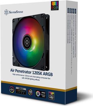 Silverstone Air Penetrator 120SK ARGB High performance 120mm air channeling computer fan with ARGB lighting effects