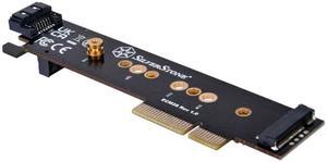 Silverstone ECM28 1 x NVMe & 1 x SATA M.2 SSD to PCIe x4 1U Adapter Card