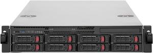 Silverstone RM22-308, 2U 8-bay 2.5" / 3.5" HDD / SSD rackmount storage chassis with Mini-SAS HD SFF-8643 12 Gb/s interface