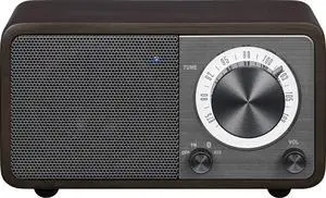 Sangean WR-7DK Wood Cabinet Mini Bluetooth Speaker with FM Radio Tuner and Aux-in Dark Cherry Sangean WR-7DK Wood Cabinet Mini Bluetooth Speaker with FM Radio Tuner and Aux-in Dark Cherry