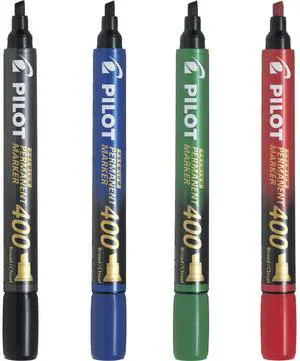 Pilot Premium 400 Permanent Marker, Broad Chisel Tip, Assorted Colors, Pack of 4 Pilot Premium 400 Permanent Marker, Broad Chisel Tip, Assorted Colors, Pack of 4