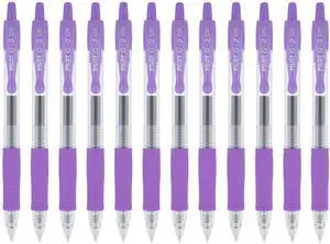 PILOT G2 Retractable Gel Pens, Extra Fine Point, Purple Ink, 0.5 mm, 12 Pack (31107) PILOT G2 Retractable Gel Pens, Extra Fine Point, Purple Ink, 0.5 mm, 12 Pack (31107)