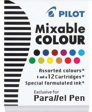 PILOT Parallel Mixable Color Ink Refills for Calligraphy Pens, 12 Colors, 12-Pack (77312) PILOT Parallel Mixable Color Ink Refills for Calligraphy Pens, 12 Colors, 12-Pack (77312)