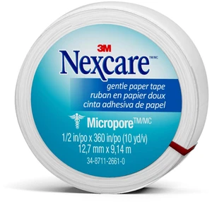Nexcare Micropore Gentle Paper Tape 1/2 Inch x 10 yd (1 Roll) Hypoallergenic, Breathable Surgical Tape for Sensitive Skin and Wound Dressings Nexcare Micropore Gentle Paper Tape 1/2 Inch x 10 yd (1 Roll) Hypoallergenic, Breathable Surgical Tape for Sensitive Skin and Wound Dressings
