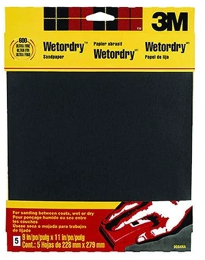 3M Wetordry Sandpaper, 320 Grit (Extra Fine), 5 Sheets, 9 x 11 in, Waterproof, For Wet/Dry Sanding, Ideal for Paint, Varnish & Lacquer Finishing (9086DC-NA) 3M Wetordry Sandpaper, 320 Grit (Extra Fine), 5 Sheets, 9 x 11 in, Waterproof, For Wet/Dry Sanding, Ideal for Paint, Varnish & Lacquer Finishing (9086DC-NA)