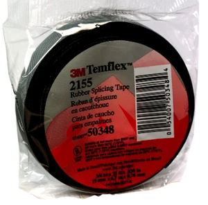 3M Temflex Rubber Splicing Tape 2155, 3/4 in x 22 ft, Black, 1 Roll | General Purpose Self-Fusing Electrical Insulating Tape 3M Temflex Rubber Splicing Tape 2155, 3/4 in x 22 ft, Black, 1 Roll | General Purpose Self-Fusing Electrical Insulating Tape