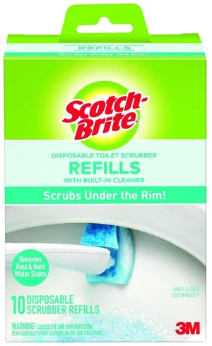 Scotch-Brite Disposable Toilet Scrubber Refills, Removes Rust & Hard Water Stains, 10 Disposable Refills Blue Scotch-Brite Disposable Toilet Scrubber Refills, Removes Rust & Hard Water Stains, 10 Disposable Refills Blue