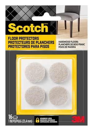 Scotch Felt Pads, Felt Furniture Pads for Protecting Hardwood Floors, Round, 1 in. Diameter, Beige, 16 Pads | Protecting Hardwood Floors, Easy-to-apply, Self-Stick design, Reliable protection from nic Scotch Felt Pads, Felt Furniture Pads for Protecting Hardwood Floors, Round, 1 in. Diameter, Beige, 16 Pads | Protecting Hardwood Floors, Easy-to-apply, Self-Stick design, Reliable protection from nic
