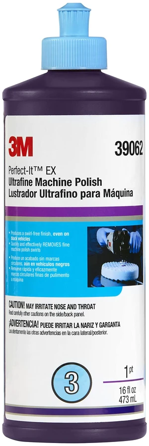 Perfect-It 3M EX Ultrafine Machine Polish, 39062, 1 pt(16 fl oz/473 mL Perfect-It 3M EX Ultrafine Machine Polish, 39062, 1 pt(16 fl oz/473 mL