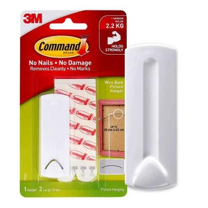 Command Wire-Back Frame Hanger, 5 lb Capacity, Decorate Damage-Free, Indoor Use (17041-ES) Command Wire-Back Frame Hanger, 5 lb Capacity, Decorate Damage-Free, Indoor Use (17041-ES)