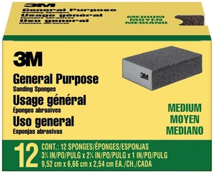 3M Sanding Sponge Block, 12-Pack, Medium Grits, 3-3/4 in x 2-5/8 in | Designed For Sanding Wood Paint Metal Plastic or Drywall Features 3M Abrasive Made with Durable Flexible Foam (CP002-12P) 3M Sanding Sponge Block, 12-Pack, Medium Grits, 3-3/4 in x 2-5/8 in | Designed For Sanding Wood Paint Metal Plastic or Drywall Features 3M Abrasive Made with Durable Flexible Foam (CP002-12P)
