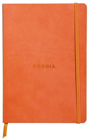 Rhodia Rhodiarama SoftCover Notebook - 80 Dots Sheets - 6 x 8 1/4 - Tangerine Cover Rhodia Rhodiarama SoftCover Notebook - 80 Dots Sheets - 6 x 8 1/4 - Tangerine Cover