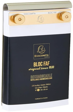 Exacompta Desk Pad No.2, 16x10cm (4X6.25 Inch), Plain Paper, Refillable Exacompta Desk Pad No.2, 16x10cm (4X6.25 Inch), Plain Paper, Refillable
