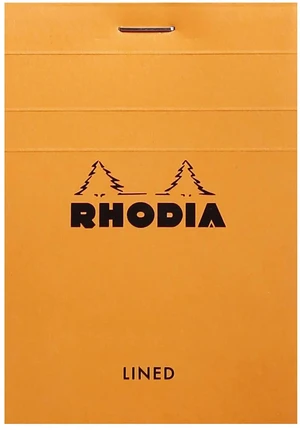 Rhodia Head Stapled Pad, No11 A7, Lined - Orange Rhodia Head Stapled Pad, No11 A7, Lined - Orange