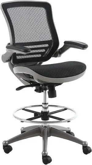 Harwick Evolve All Mesh Heavy Duty Drafting Chair - Gunmetal Finish
