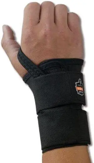 Proflex By Ergodyne Wrist Support, S, Left, Black Black  Neoprene  70032