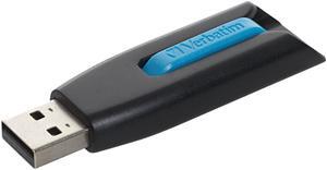 VERBATIM 49176 16GB SuperSpeed USB 3.0 Store 'n' Go(R) V3 USB Drive (Caribbean Blue)