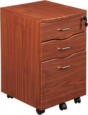 Techni Mobili Rolling storage and File Cabinet. Color: Mahogany