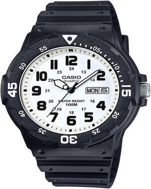 Casio Mens Dive Style Watch, Black/White