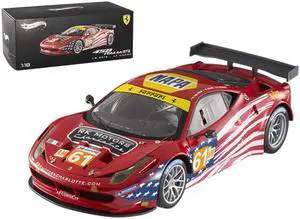 Hot wheels BCT78 Elite Ferrari 458 Italia GT2 No.61 LM 2012 AF Corse Sebring 1-18 Diecast Car Model