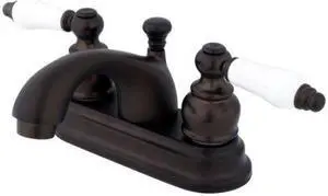 Kingston Brass KB2605PL Two Handle 4 in. Centerset Lavatory Faucet with Retail Pop-up