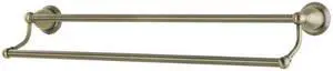 Kingston Brass BA1753AB Heritage 24 Inch Wall Mount Dual Towel Bar - Antique Brass
