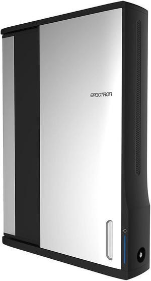 Ergotron Zip12 Charging Wall Cabinet - Up to 12" Screen Support - 44.40 lb Load Capacity - 35.6" Height x 26.4" Width x 5.9" Depth - Wall Mountable - Steel - Black, Silver