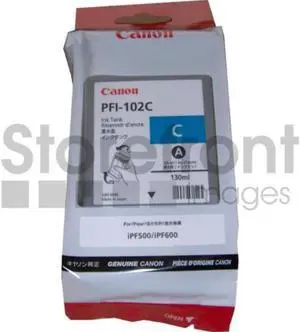 CANON IMGPROGRAF IPF500 1-PFI102 SD CYAN INK, 130 ML yield