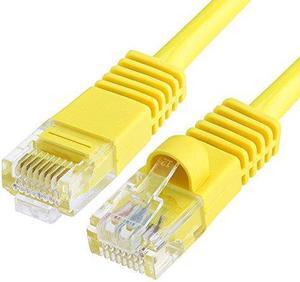 Cmple Cat5e Network Ethernet Cable - Computer LAN Cable 1Gbps - 350 MHz, Gold Plated RJ45 Connectors - 3 Feet Yellow