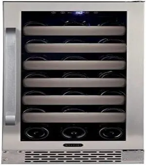 Whynter Elite 33 Bottle Seamless Stainless Steel Door Single Zone Built-in Wine Refrigerator Whynter Elite 33 Bottle Seamless Stainless Steel Door Single Zone Built-in Wine Refrigerator