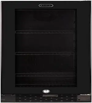 Whynter Built-in Black Glass 80-can capacity 3.4 cu ft. Beverage Refrigerator Whynter Built-in Black Glass 80-can capacity 3.4 cu ft. Beverage Refrigerator