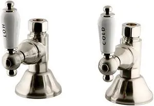 Kingston Brass CCK44158PL Straight Stop Shut Off Valve,  Satin Nickel