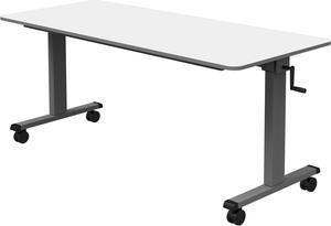 Luxor STAND-NESTC-60 is a 60" Adjustable flip top Table wih a Crank Handle