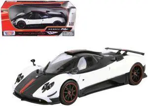 Motormax 79158w Pagani Zonda 5 Cinque White & Black 1-18 Diecast Car Model