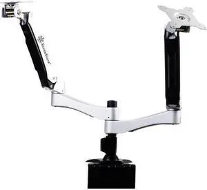 Silverstone Tek Dual LCD Monitor Desk Mounting Bracket with Articulating Arms up to 24-Inch (ARM22BC)
