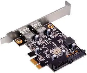 4 ports USB 3.0 super speed PCIe card, NEC PD720201, Gen2, X1, 2 external ports and 1 internal Dual Port