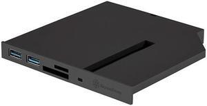Black (with white replace panel), 12.7mm tray loading type slim ODD bay, 2 * USB3.0 A type, Cardreader, Support SDXC / Micro SDXC, 1 * M.2 SATA type SSD slot