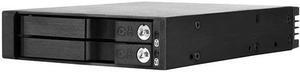 1x3.5" device bay to 2x2.5" SAS/SATA 6.0 Gbits trayless hot-swap cage (HDD thickness up to 9.5mm)
