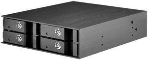1x5.25" device bay to 4x2.5" SAS/SATA 6.0 Gbits hot-swap HDD(thickness up to 15mm) tray cage