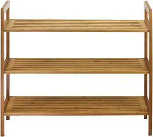 Oceanstar 3-Tier Bamboo Shoe Rack, Natural