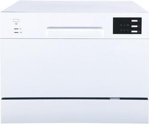 Sunpentown Countertop Dishwasher with Delay Start and LED Display - White