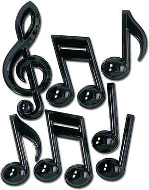 Beistle - 55880 - Plastic Musical Notes Beistle - 55880 - Plastic Musical Notes