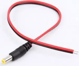 CCTV Camera DVRs Male Plug DC Power Cable Pigtail 5pcs