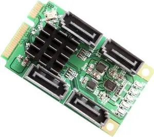 IOCrest 4 Port SATA III Mini PCI-e Controller Card - SI-MPE40125
