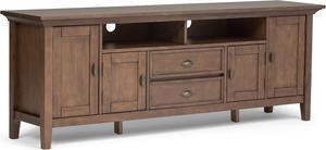 Redmond Solid Wood 72" TV Media Stand in Rustic Natural Aged Brown