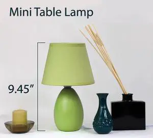 Simple Designs Mini  Egg Oval Ceramic Table Lamp