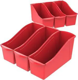 Large Book Bin, Red (Case of 6)