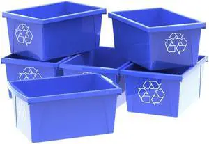 5.5 Gallon (21L) Recycle Bin, (Case of 6)