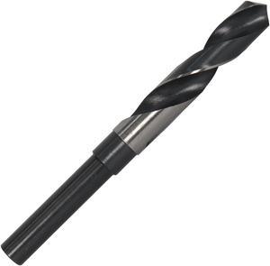 Drill America D/ARSD Series High-Speed Steel Premium Quality Reduced-Shank Drill Bit, Black Oxide Finish, Round Shank, Spiral Flute, 118 Degrees Conventional Point, 1-27/64" Size (Pack of 1)